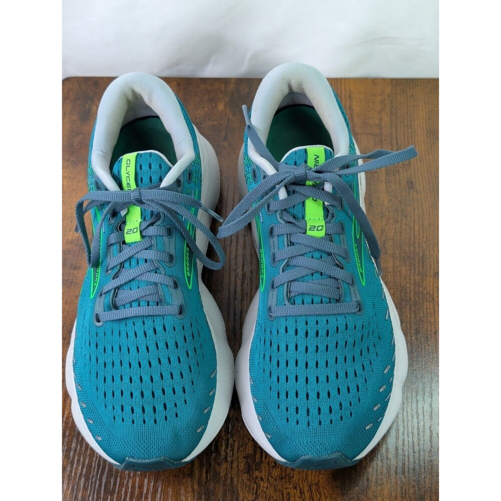 Brooks Men’s Running Shoes Glycerin 20 Size 9D Kayaking/Heron/Green Gecko - Picture 3 of 13